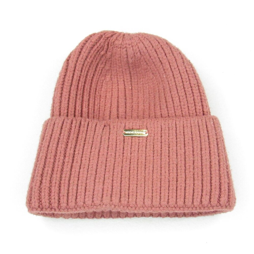 NWT Steve Madden Ribbed Knit Beanie Peach Color